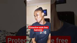 Protective style free hairstyle. #protectivehairstyles #naturalhairstyles #4chair #protectivestyles.
