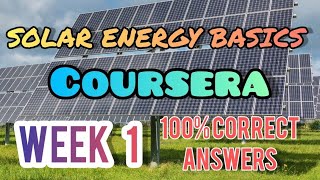 Week 1 | Solar Energy Coursera Quiz Answers