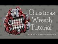 How to Make a Christmas Wreath | Easy Mesh Wreath Tutorial | Christmas Deocorating Tips | Make a Bow