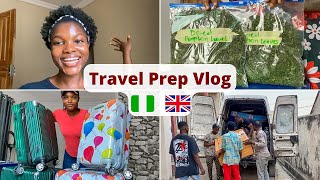RELOCATION TRAVEL PREP VLOG: Moving from Nigeria  to the UK  |Getting luggages, pack with me