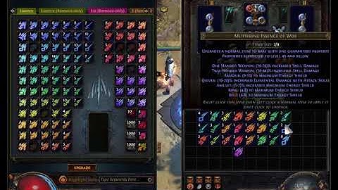 [Path of Exile] Synthesis, Standard Stash Sorting(Time lapse).