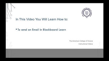 Send an email on Blackboard