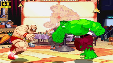 Russian Cyclone Vs Green Rage! 🇷🇺 Zangief Vs Hulk MUGEN: The Most Powerful Grapple Match! 4K 60FPS!