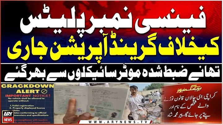 Grand Operation Against Fancy Plates Underway in Karachi