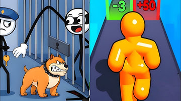 🏄Thief Puzzle VS Tall Man Run- Satisfying ASMR Gameplay Showdown on Android & iOS #gaming#ios #games