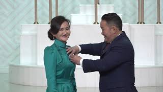 Монгол Улсын Ерөнхийлөгч Х.Баттулга ээжүүдэд Алдарт эхийн одон гардуулж, үг хэллээ