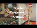 Colorful Christmas Art Studio Tour