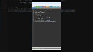 Find Second Largest Number in Python 🔥 (Without sort &amp; max) #coding #automationtesting