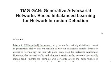 TMG GAN Generative Adversarial Networks Based Imbalanced Learning for Network Intrusion Detection