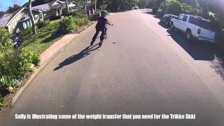 Trikke T-12 Carving weight transfer practice