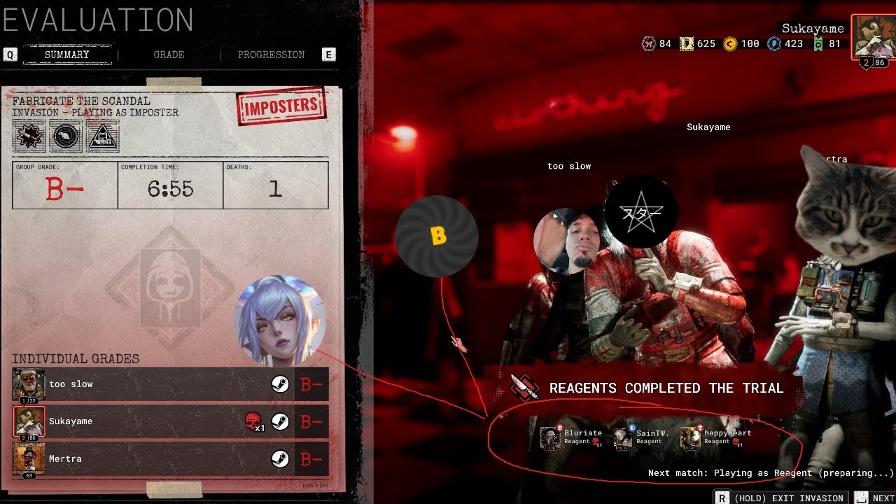 An UNEXPECTED Imposter Game vs happyheart & Bluriate | The Outlast Trials