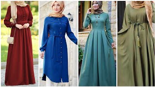 Elegant Long Modest Muslim Dresses Designes