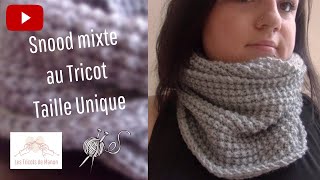 Modèle snood tricot facile à tricoter — WoolKiss