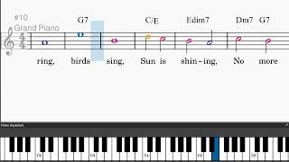 Bye Bye Blues by Fred Hamm - Easy piano tutorials with leadsheet and chords