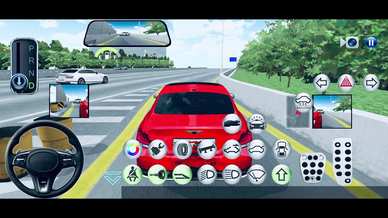 3d new red Mercedes car for highway parking 3d driving class android game car game #3ddrivingclass #