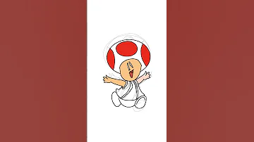 TOAD. (Bup..) #Mario #Toad #FlipaClip #SpeedArt