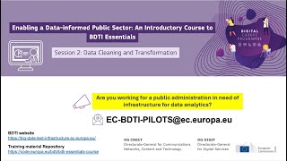 BDTI Essentials Session 2: Data cleaning and transformation
