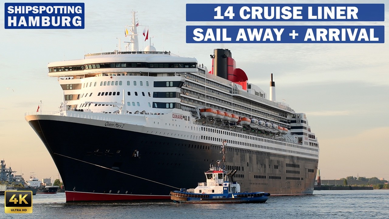 SHIPSPOTTING IN HAMBURG - 14 KREUZFAHRTSCHIFFE IM HAMBURGER HAFEN | 2,5 STUNDEN SCHIFFSVERKEHR