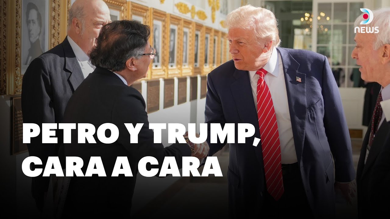 Gustavo Petro y Donald Trump llevan adelante la reunión en la Casa ...