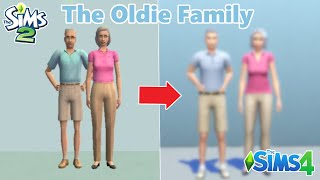 SIMS 2 OLDIE FAMILY in SIMS 4 👵🏻👴🏻| SimSkeleton