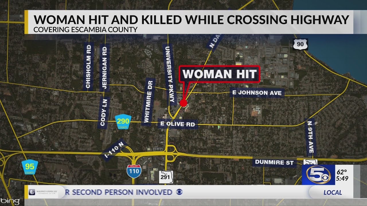 Woman dies after being hit by car while crossing highway - YouTube