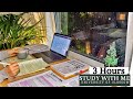 3 HOUR STUDY WITH ME | Background noise, 10-min break, No Music, Night Study, Real-time