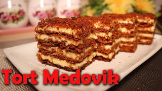 Самый вкусный МЕДОВИК.  МЕДОВЫЙ Торт . Medoviy tort tayyorlash. Honey Cake. Medovik tayyorlash.