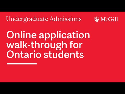 How to fill the online application: Ontario students