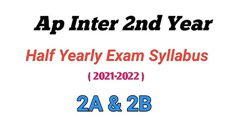 Ap inter Half yearly Exam syllabus || Ap Inter 2nd year maths Syllabus for Half yearly exams#short