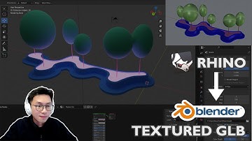 Rhino to Blender Workflow | exporting 3D model in GLB / GLTF with texture by Evan Wu