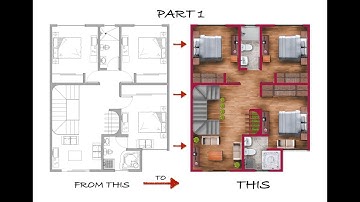 [PART 1] Easy render | Photoshop 2020 Mac | interior plan render | Architecture | Heramb Marathe