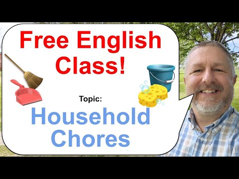 Let's Learn English! Topic: Household Chores! 🧹🧽🧼