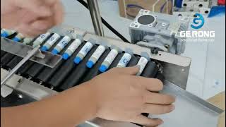 自動接着剤ゲルシリンジチューブボトル振動選別水平ラベリング機テストビデオ