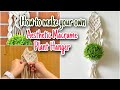 DIY Aesthetic Macrame Pot hanger || Cara membuat makrame gantungan pot aesthetic