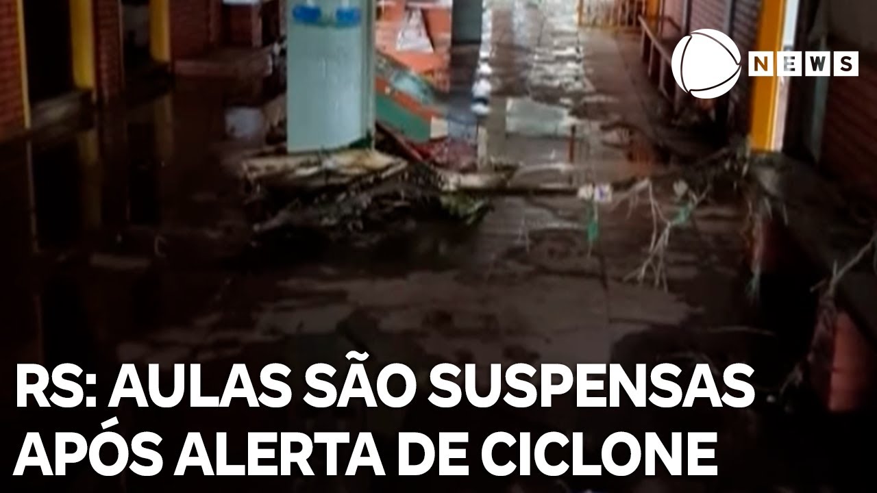 Aulas são suspensas após alerta sobre ciclone extratropical no RS