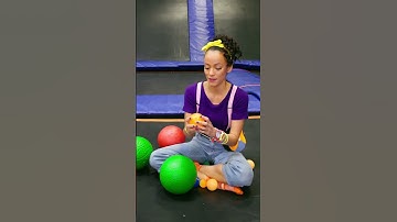 Bouncy Balls On a Trampoline! #shorts