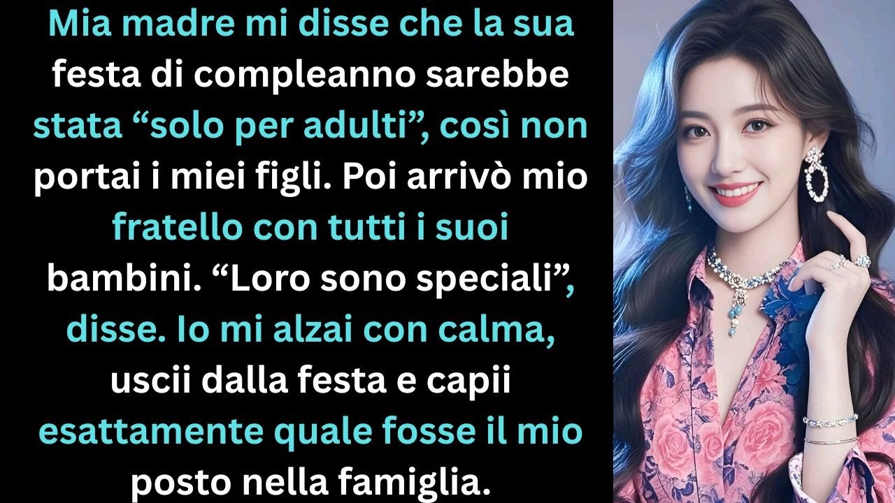 Mia madre ha escluso i miei figli dalla festa, ma non quelli di mio fratello