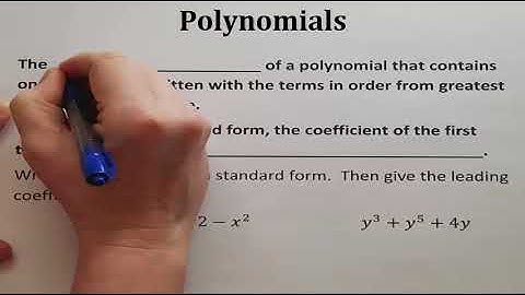 Lesson 1 Classifying Polynomials