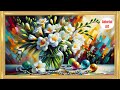 Art tv 25 beautiful spring flowers and music framed acrylic art screensaver for tv  art slideshow