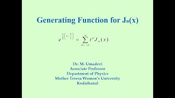 Generating Function for Bessel Differential Equation