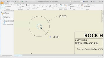 Inventor - Train Linkage Pin Drawing Sheet