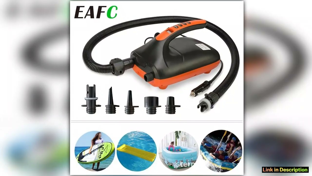 20 PSI Double Stage Electric Air Pump High Pressure Outdoor Paddle Board Pump for SUP Kayak Air Bed