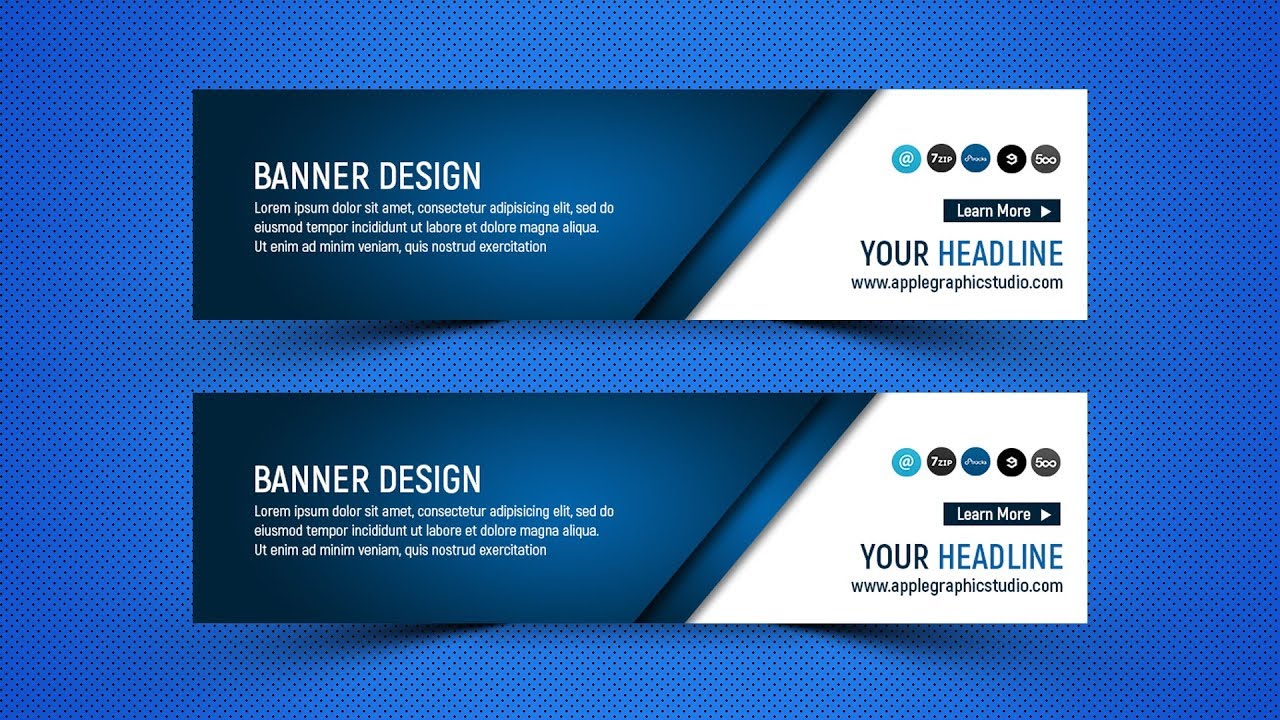 970x250 Web Banner Design  Photoshop Tutorial YouTube