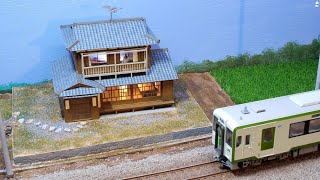 【HO】さんけい 住宅ペーパーキットのアレンジ例 / 鉄道模型 レイアウト製作