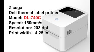 Ziccga Deli DL-740C thermal label printer work with Mac & Windows (can use with Rollo driver)