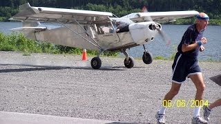 Take off from Valdez Glacier Lake in STOL CH 801 sport utility bushplane