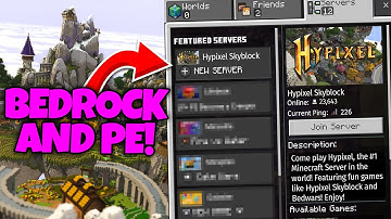 Play HYPIXEL SKYBLOCK On Bedrock and Pocket Edition!!