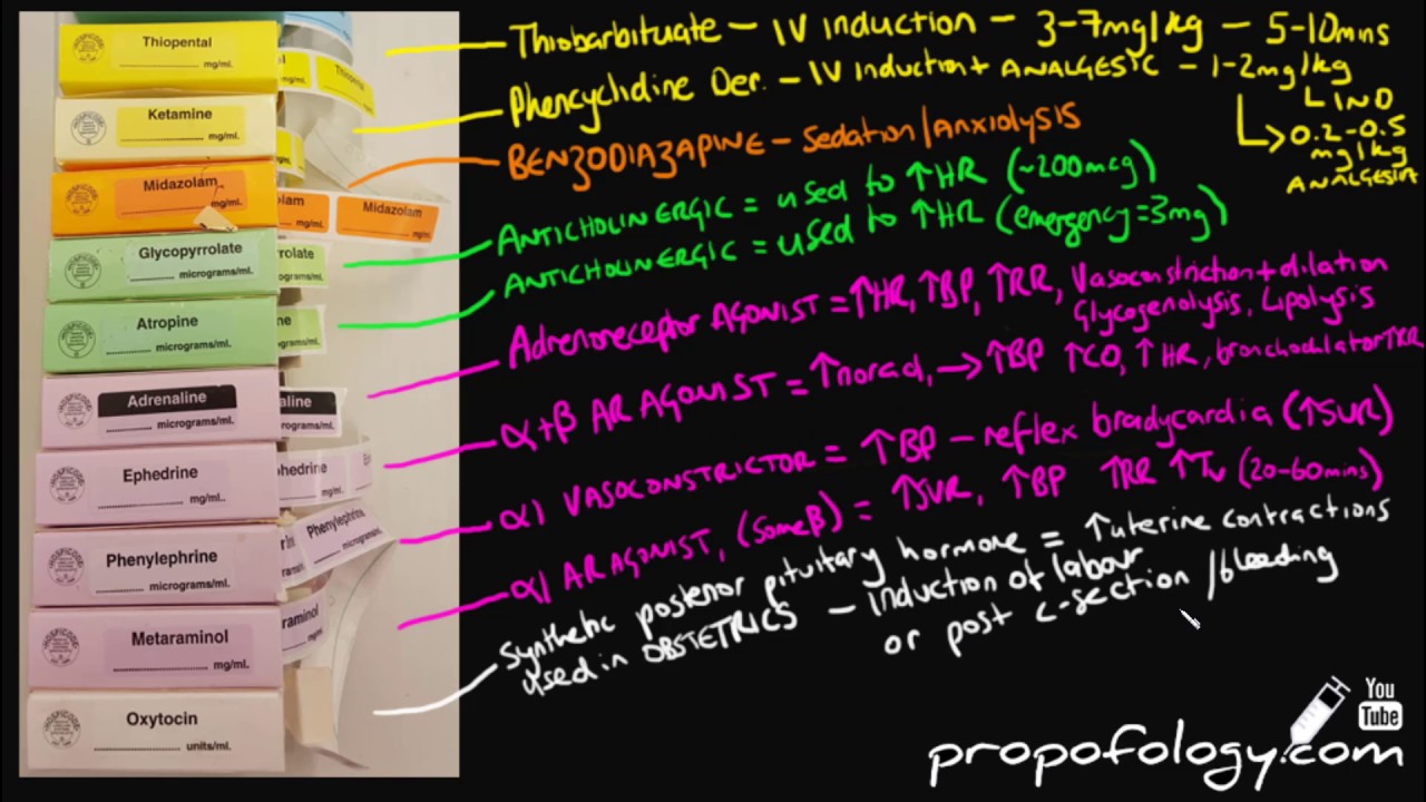 Veterinary Anesthesia Drug Chart