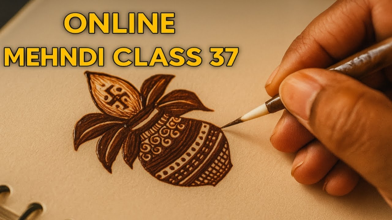 मेहंदी डिजाइन में कलश कैसे बनाए/How To draw kalash in bridal mehndi.#hennaartbyradhika #bridalmehndi