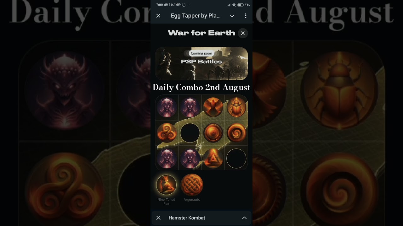 Daily Combo Egg Tapper 2nd August | Free 105k Coins 🤑 